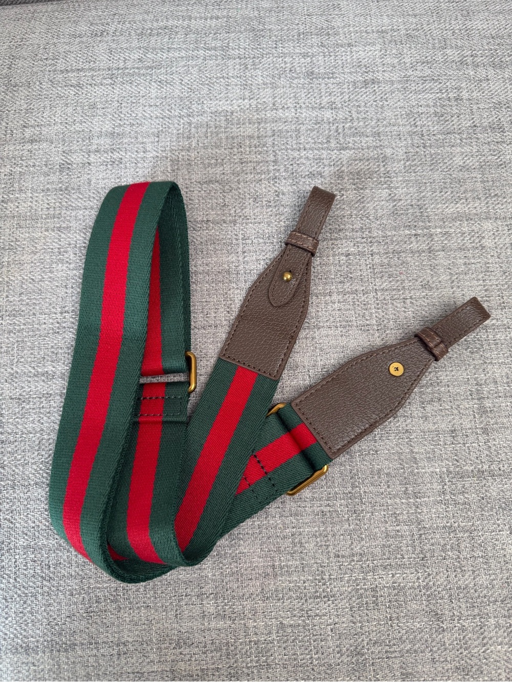 🤎Adjustable Red & Green Woven Replacement Bag Strap | Brown Trim✨ - Picture 13 of 16